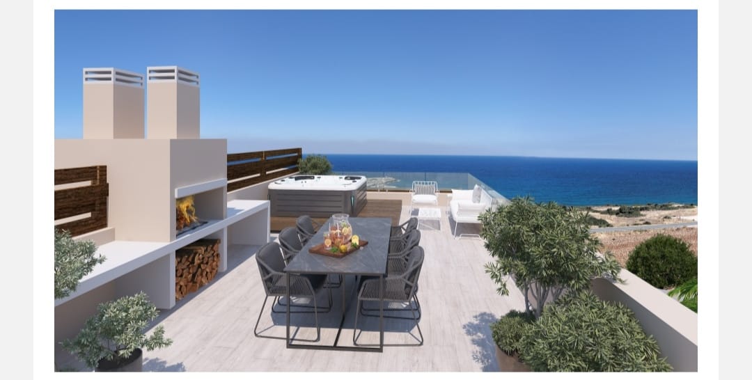 2+1  Loft Penthouse for sale sea view in Esentepe Project in Esentepe Marina of Cyprus